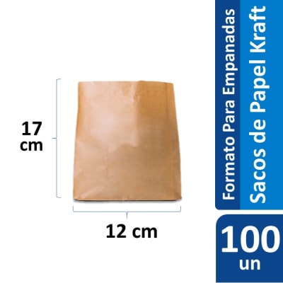 Sacos de Papel Kraft formato para Empanadas Pack 100 Un1