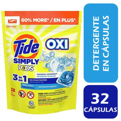 Tide Detergente en Cápsulas Pods Simply 32 Un1