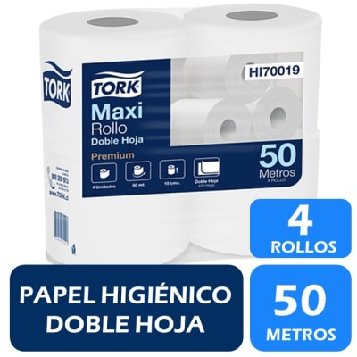 Tork Papel Higiénico Doble Hoja 50 Metros 4 Rollos