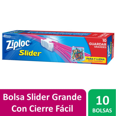 Ziploc Bolsas Slider Con Cierre Fácil Grandes 10 Un1