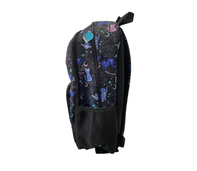 MOCHILA ESCOLAR  FANTASY SPACE CAT NEGRO
