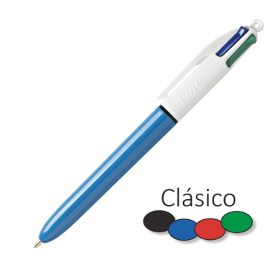 BOLIGRAFOS 4 COLORES BIC- CAJA 12 UNID.