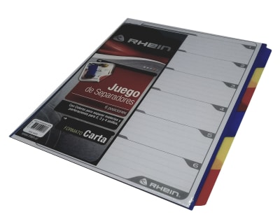 SEPARADORES CARTA VINILICO 6 POS RHEIN