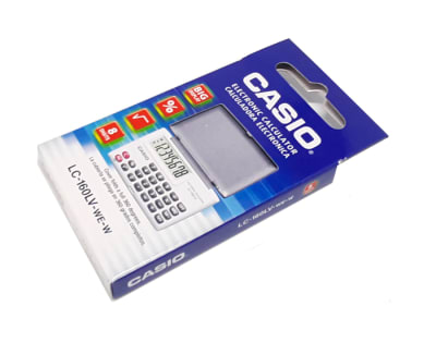 CALCULADORA BOLSILLO 8DIG LC-160LV BLANCA CASIO