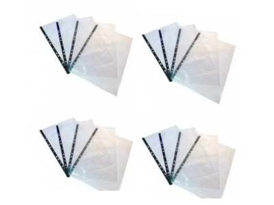 FUNDA PLASTICA CARTA 1 UNIDAD BORDE NEGRO