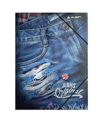 CARPETA C/ELASTICO JEANS RHEIN