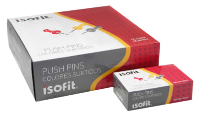 CHINCHES PUSH PINS 100 UNID ISOFIT