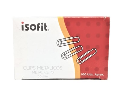 CLIPS METAL 33MM 100 UN ISOFIT