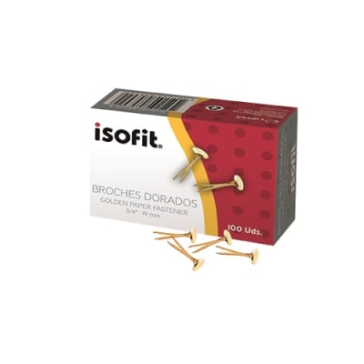 BROCHES MARIPOSA 100 UNID 19mm ISOFIT