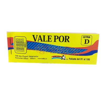 VALE POR 100 HOJAS PAPEL RONEO