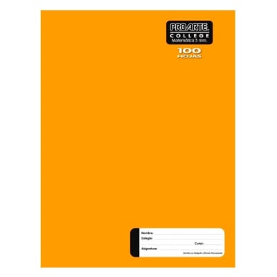 CUADERNO COLLEGE LISO 5mm 100HJ