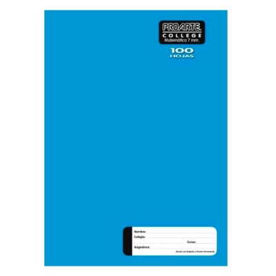 CUADERNO COLLEGE LISO 7mm 100HJ