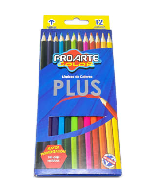 LAPICES COLORES PLUS 12 LARGO PROARTE