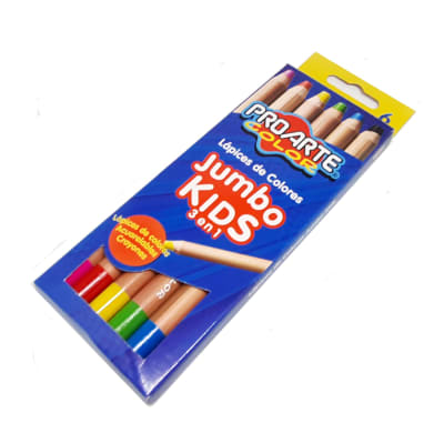 LAPICES 6 COLORES JUMBO KIDS PROARTE
