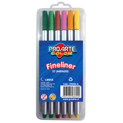 FINELINER 12 COLORES PROARTE