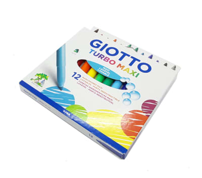 PLUMONES JUMBO TURBO MAXI 12 COLORES GIOTTO