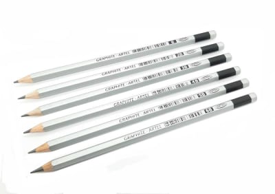 LAPIZ GRAFITO HEXAGONAL S/G B a 6B 1UN ARTEL (DIBUJO)