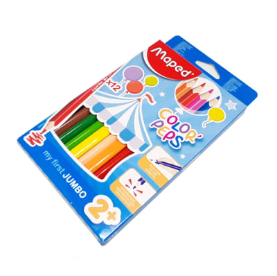 LAPICES COLORES MAXI 12 UN TRIANG MAPED