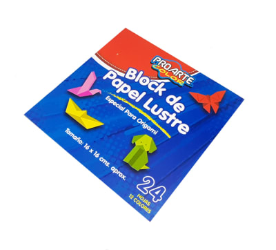 PAPEL LUSTRE 16x16 24 HJS.12 COL.