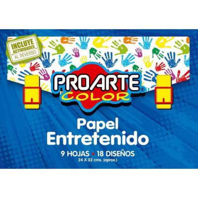 ESTUCHE PAPEL ENTRET 18 DIS 9 HJS 24x32cm PROARTE