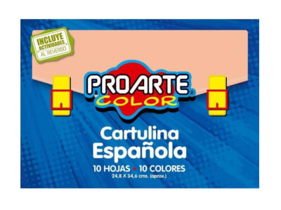 ESTUCHE CARTULINA ESPAÑOLA 10hjs 24,8 x 34,6 cms. PROARTE