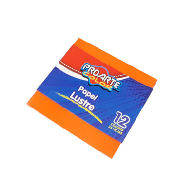 PAPEL LUSTRE 24 HJS 12 COL 10X10cm PROARTE