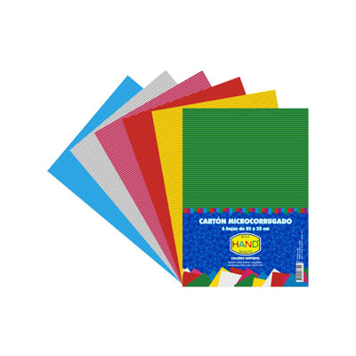 ESTUCHE CARTON MICROCORRUGADO 6 COL 24x35 cm HAND