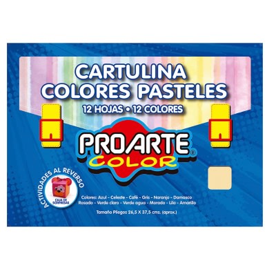 ESTUCHE CART COLORES PASTELES 12 COL 12 HJS