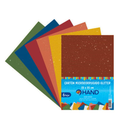ESTUCHE CARTON MICROCORRUGADO 6 COL 24x35 cm HAND