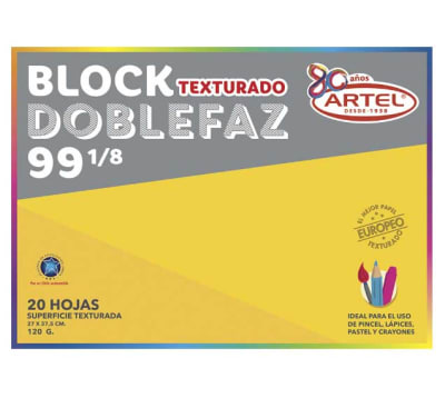 BLOCK MEDIO 99 1/8 20 HJ D/FAZ TEXTURADO ARTEL