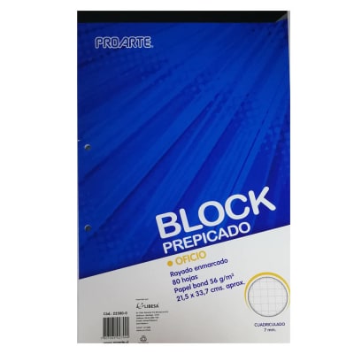 BLOCK PREPIC OFICIO 80HJ 7mm PROARTE