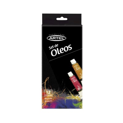 SET PINTURA OLEO 12 COLORES