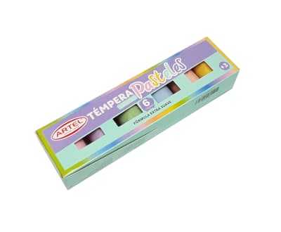 TEMPERA PASTELES 6 COLORES 15ml ARTEL