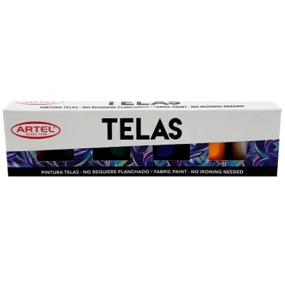 PINTURA TELAS 6 COLORES ARTEL