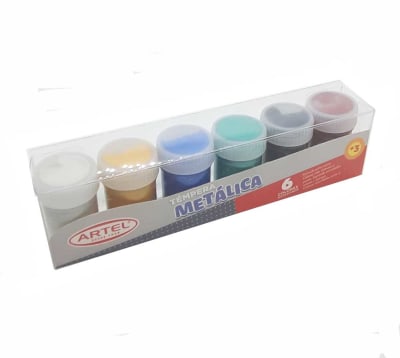 TEMPERA METALICA 6 COLORES 15 ml ARTEL