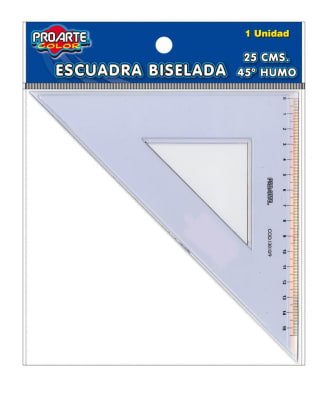 ESCUADRA BISEL 25 CMS.45 HUMO PROARTE