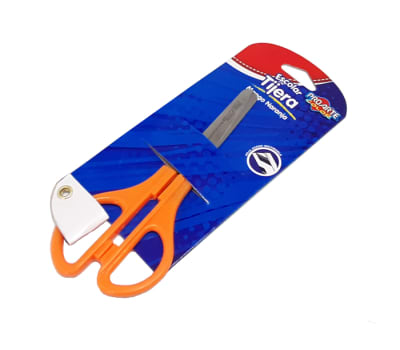 TIJERA ESCOLAR MANGO NARANJA PROARTE