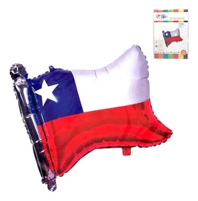 GLOBO METALICO BANDERA CHILE