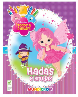 LIBROS COLOREAR HADAS Y BRUJAS MUNDICROM