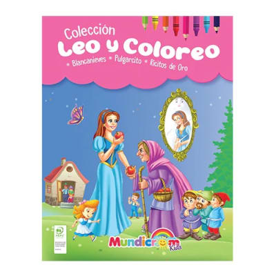 LEO Y COLOREO BLANCANIEVES, PULGARCITA, RICITOS DE ORO