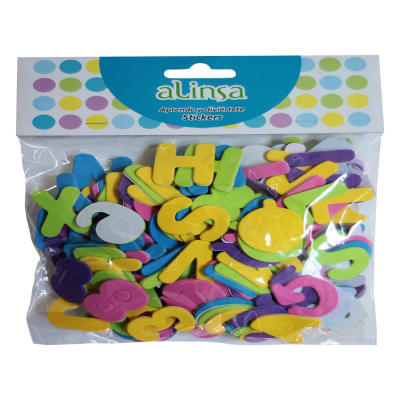 STICKERS GOMA EVA APRENDE ALINSA