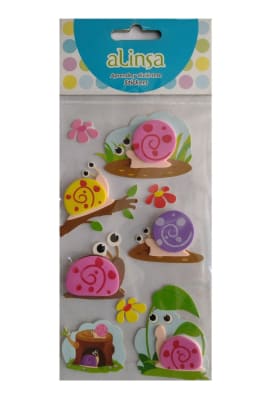 STICKERS GOMA EVA JUEGA 6 DISEÑOS ALINSA