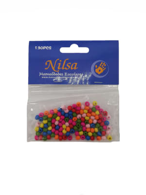 CUENTAS MADERA 5mm 130 UN NILSA