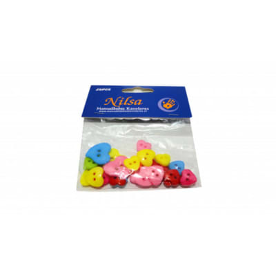 BOTONES CORAZON 25 UN NILSA