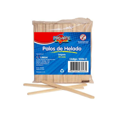 PALOS HELADO MADERA 50UN DELGADO PROARTE