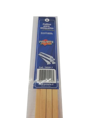 PALOS DE MAQUETA 2x8 mm 6UN PROARTE