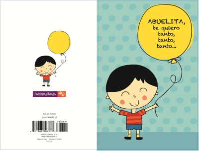 TARJETA DE REGALO 11,7cm x 18cm DIA DE LA MADRE