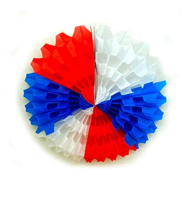 ADORNO TRICOLOR ABANICO GRANDE 41 CMS