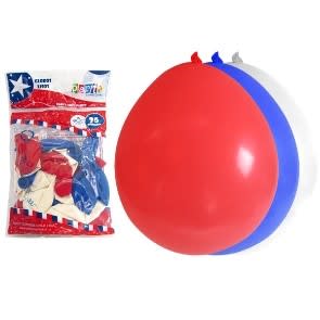 GLOBOS N9 LISO 25UN TRICOLOR