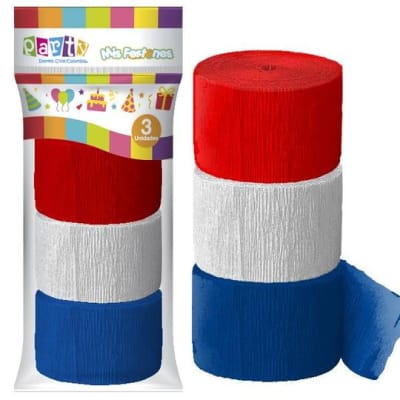 FESTON 3 TRI COL BL/AZ/RO x 12 mts